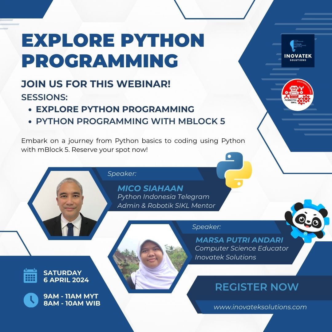 Webinar Python Programming and mBlock 5 | Inovatek Solutions